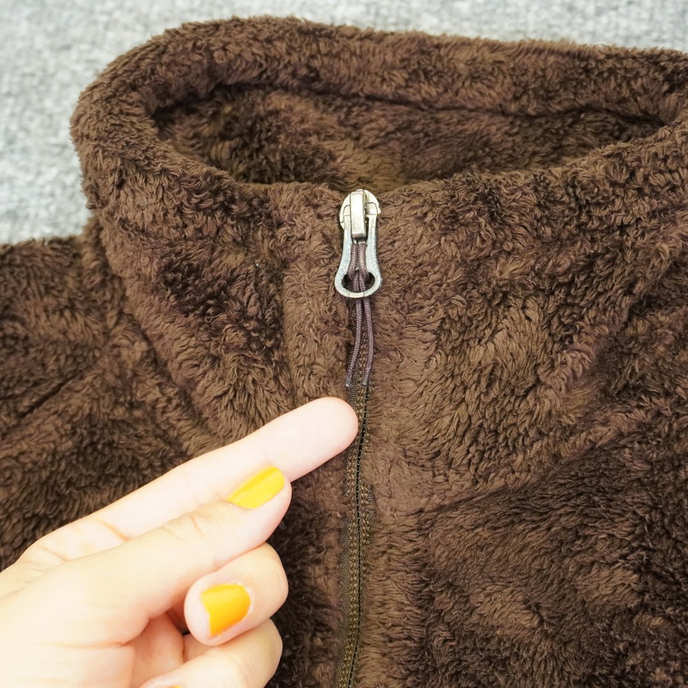 The North Face Osito 2 Fleece Jacket Womens XS Brown Full Zip Soft Fuzzy - Picture 2 of 13